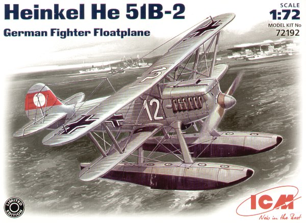 Model kit 1/72 He-51B-2 German Fighter Floatplane (ICM)
