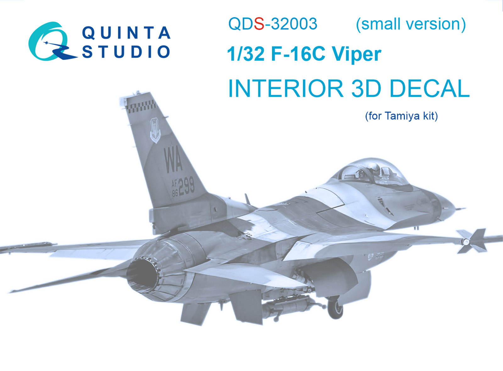 F-16C 3D-Printed & coloured Interior on decal paper (Tamiya) (small version)