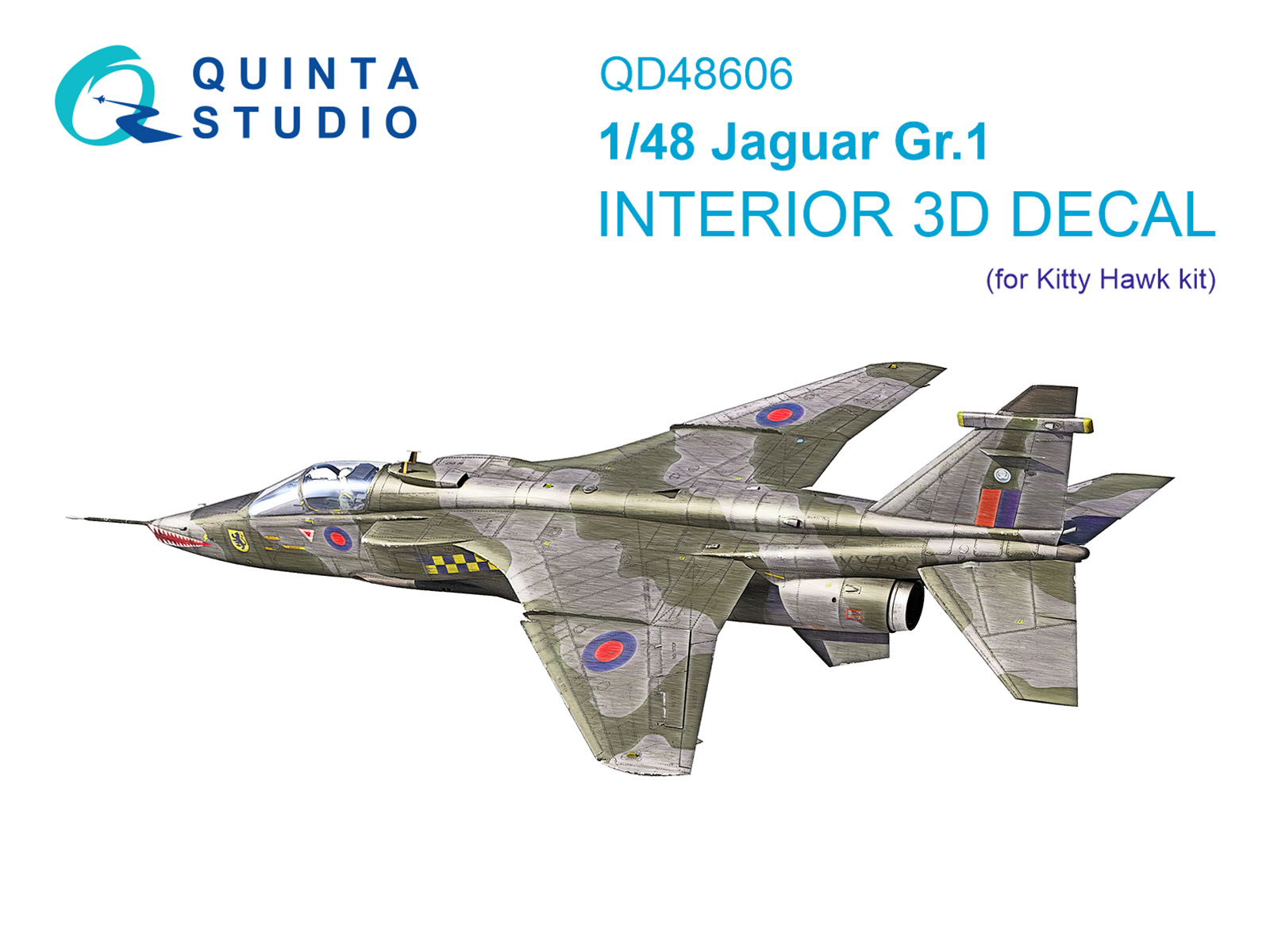 Jaguar Gr.1 3D-Printed & coloured Interior on decal paper (Kitty Hawk)