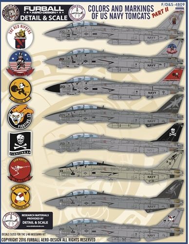 Decal 1/48 "Colors and Markings of US Navy Grumman Tomcats Part II (REDUX) (Furball Aero-Design)