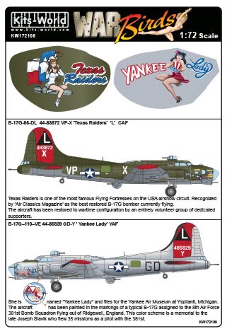 Decal 1/72 Boeing B-17G-95-DL Flying Fortress 44-83872 VP-X (Kits-World)