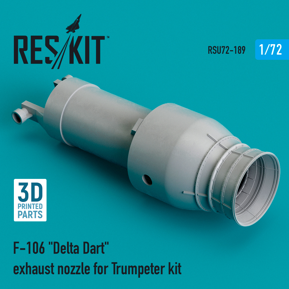 Additions (3D resin printing) 1/72 Convair F-106A Delta Dart exhaust nozzle (ResKit)