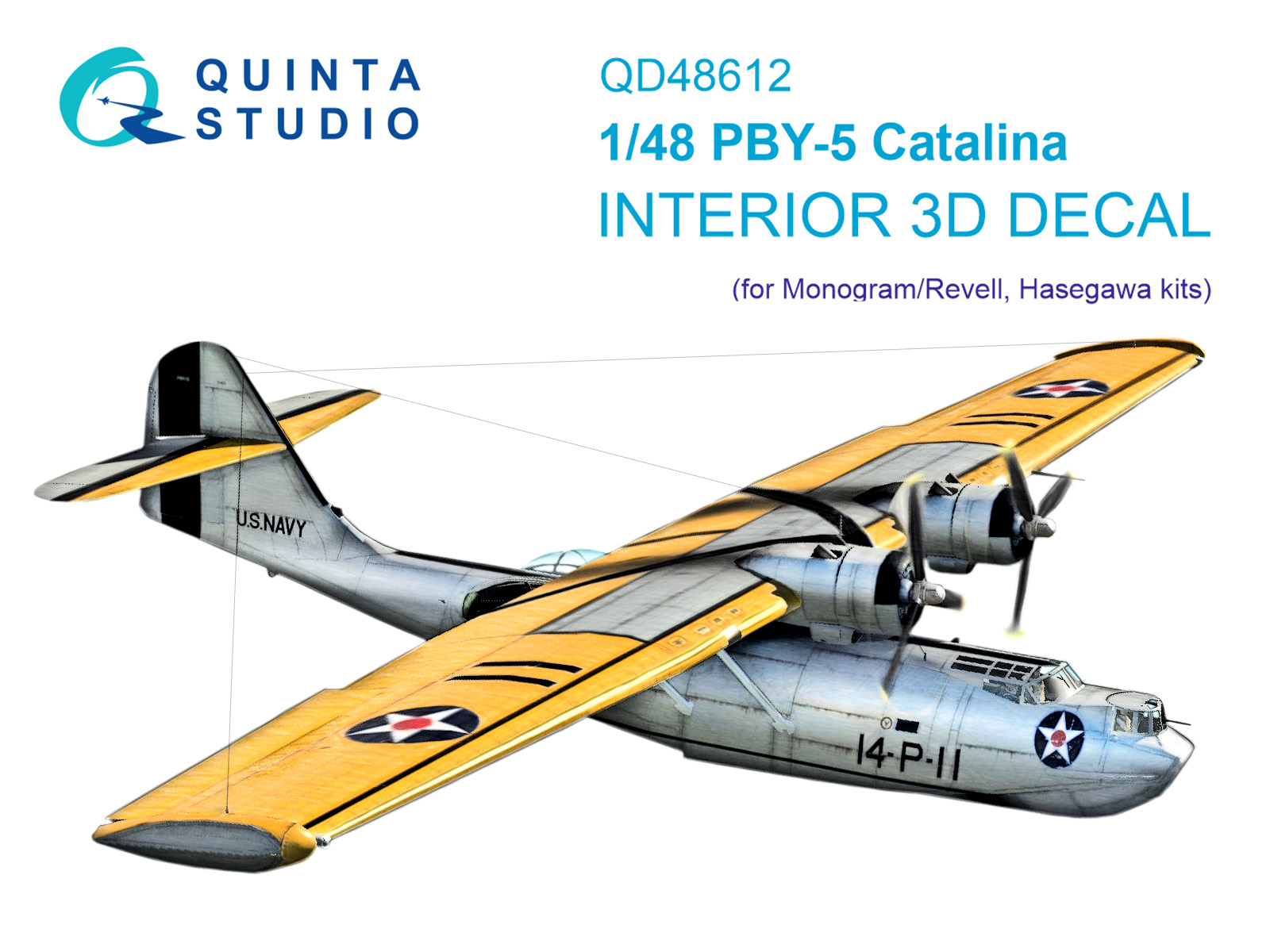 PBY-5 Catalina 3D-Printed & coloured Interior on decal paper (Revell/Monogram)