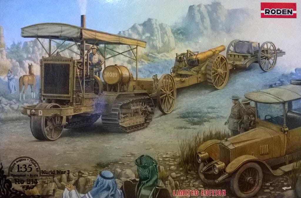 Model kit 1/35 Holt 75 Artillery tractor w/ BL 8'' Howitzer (Roden)