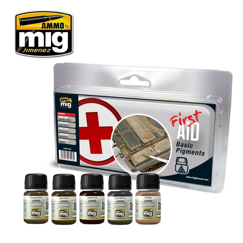 FIRST AID Basic Pigments (30mLx5) (Ammo Mig)