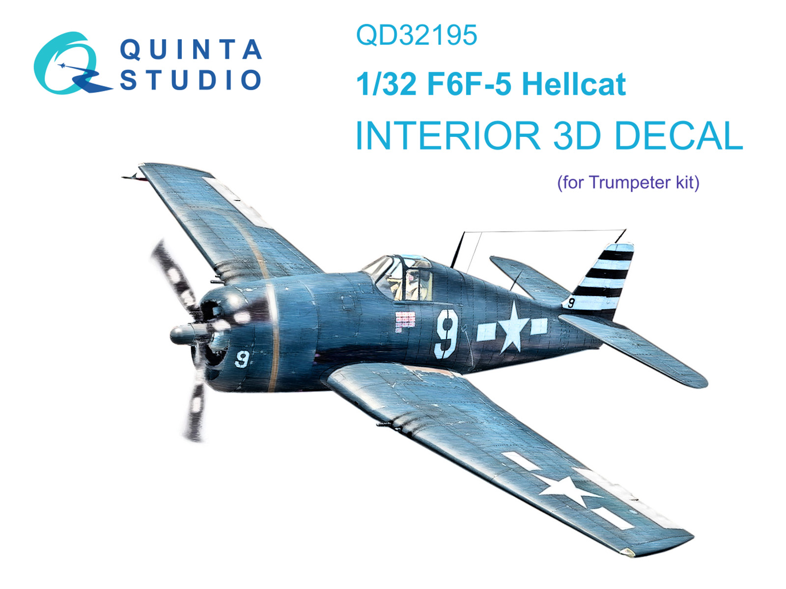 F6F-5 Hellcat 3D-Printed & coloured Interior on decal paper (Trumpeter)