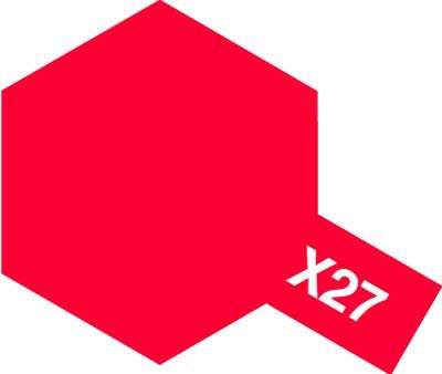 Acrylic paint Acrylic Mini X-27 Clear Red (Tamiya) (10ml)