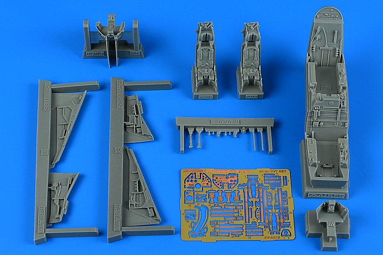 Additions (3D resin printing) 1/48 BAe Harrier T.4/T.4A cockpit set(designed to be used with Kinetic Model kits)