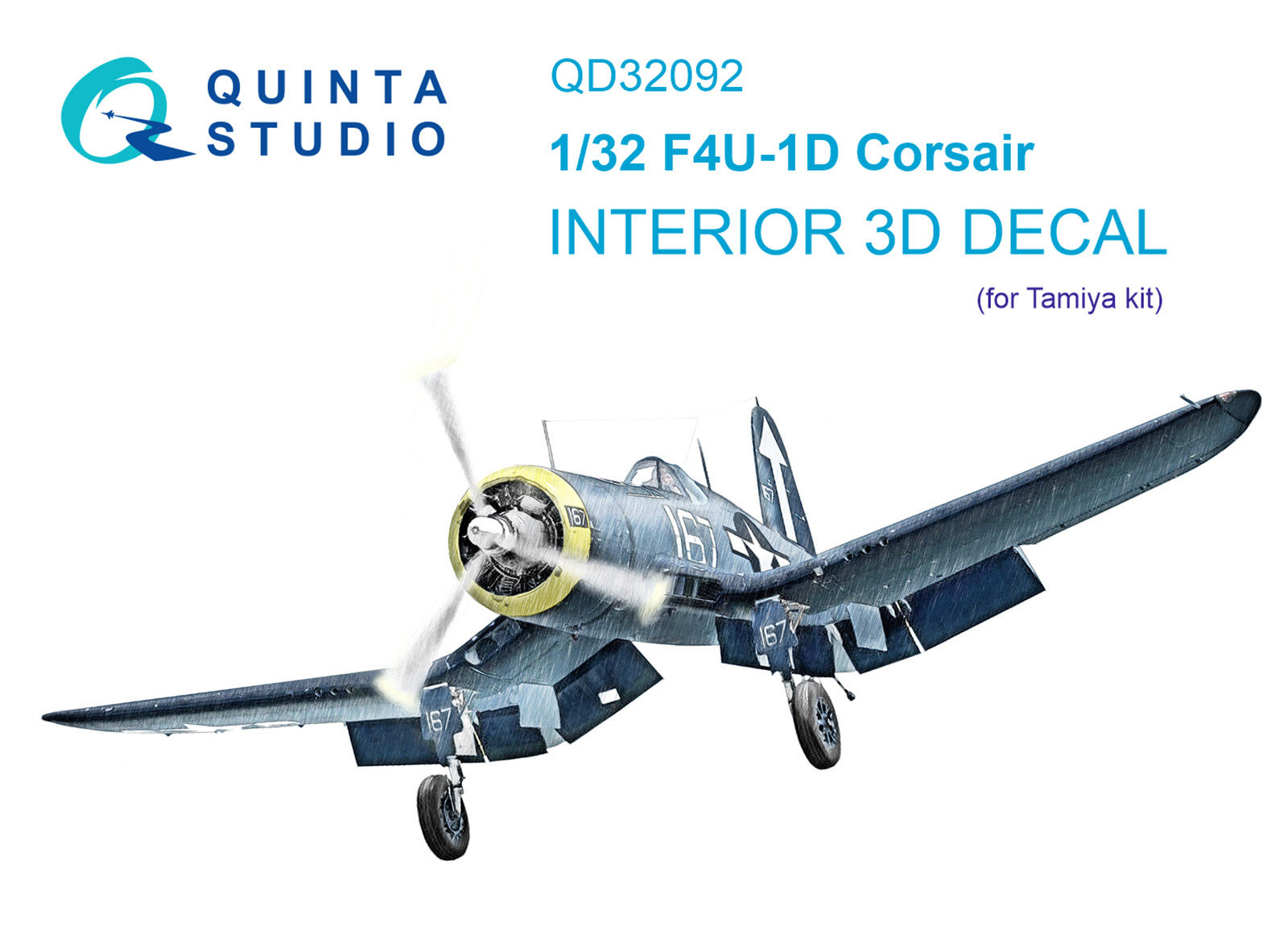 F4U-1D 3D-Printed & coloured Interior on decal paper (Tamiya)