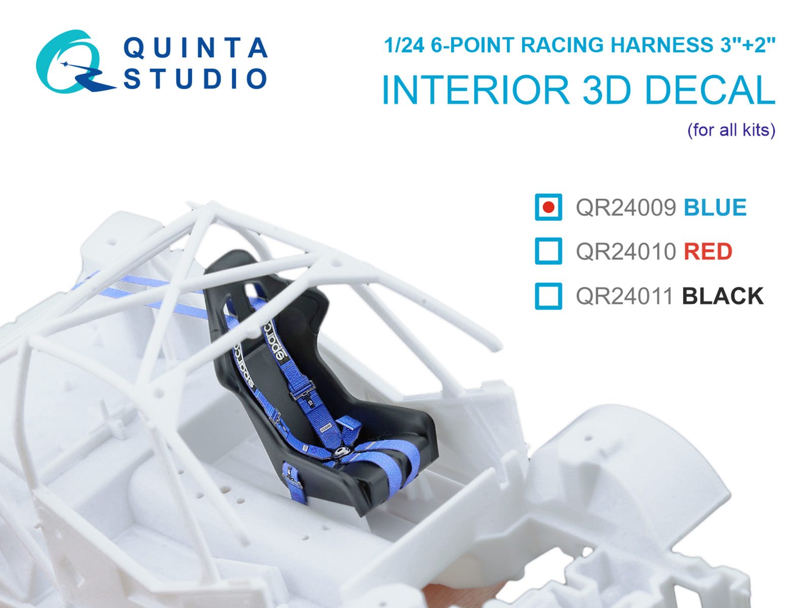 Sparco 6-point Racing Harness 3"+2", blue (all kits)