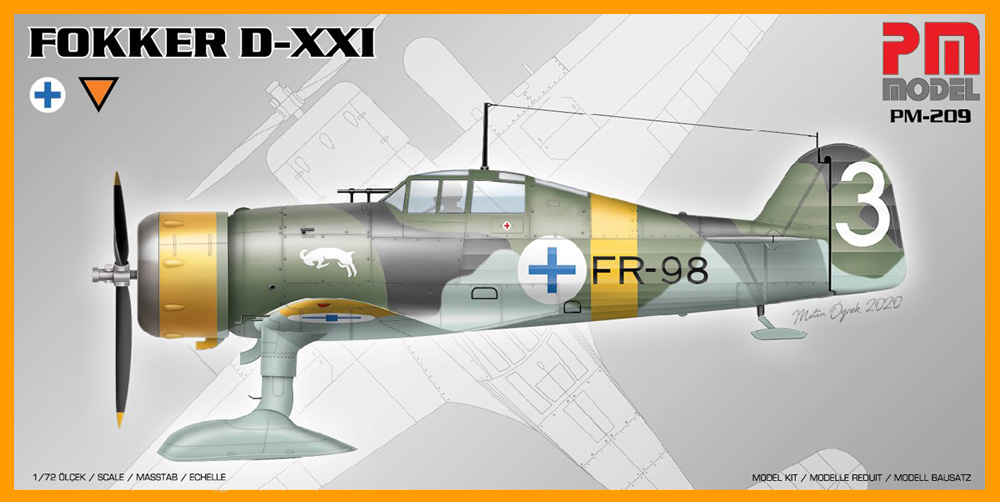 Model kit 1/72 Fokker D.XXI (PM Model)