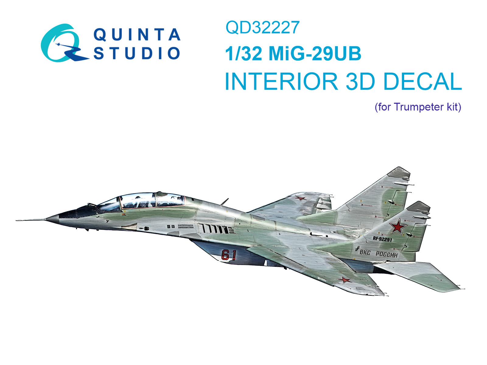 MiG-29UB 3D-Printed & coloured Interior (Trumpeter)