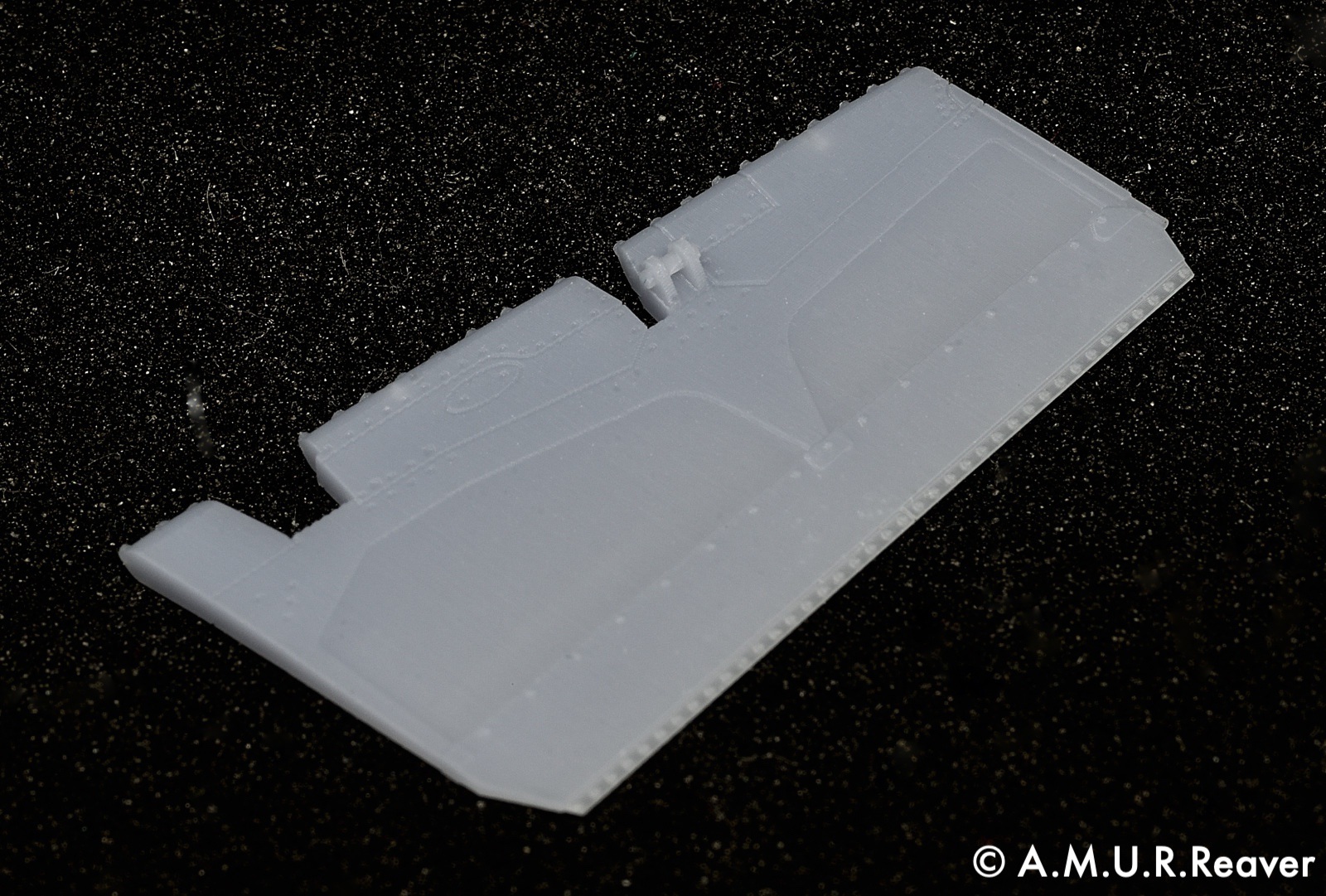 Additions (3D resin printing) 1/48 Late-type rudders for the MiG-29 9-12 (A.M.U.R.Reaver)