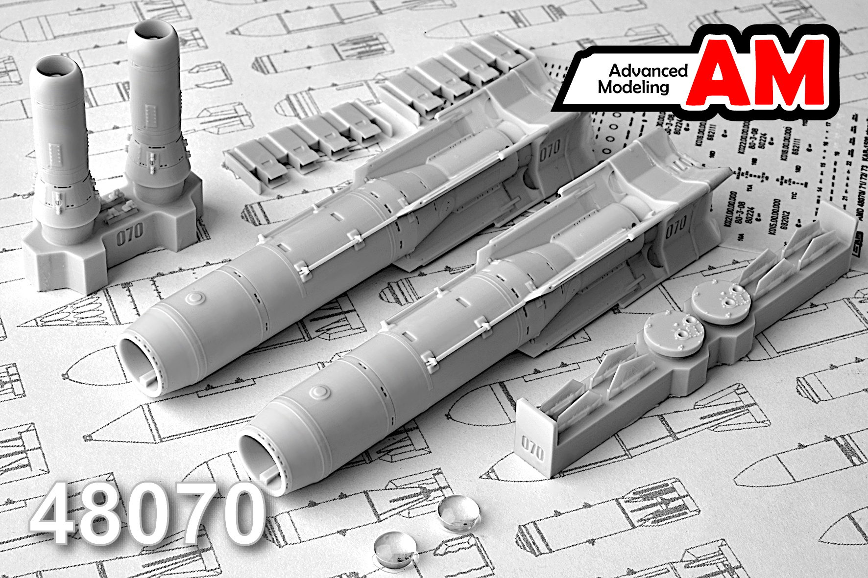 Additions (3D resin printing) 1/48 KAB-1500Kr Corrective Air Bomb (Advanced Modeling) 