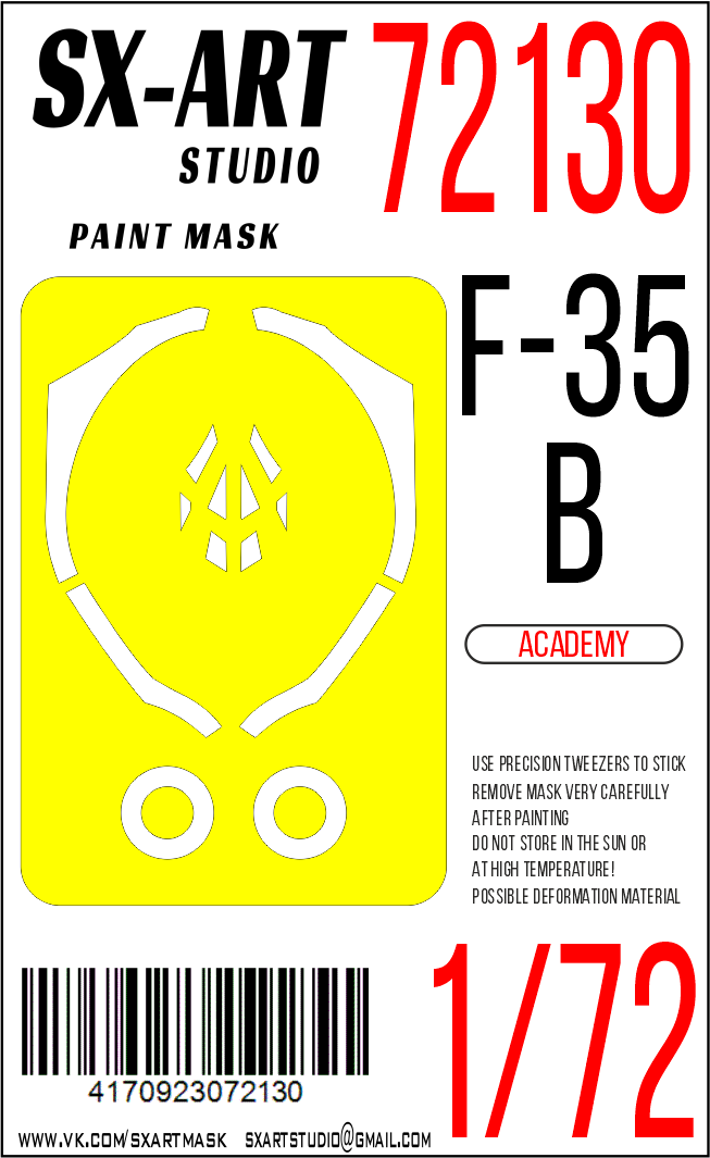 Paint Mask 1/72 F-35B (Academy)