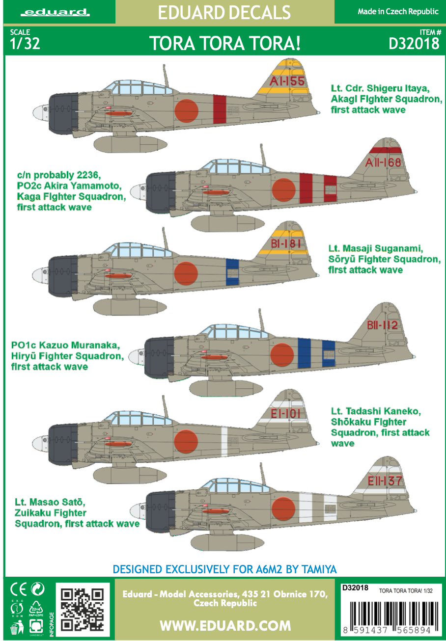 Decal 1/32 TORA TORA TORA! (TAM)