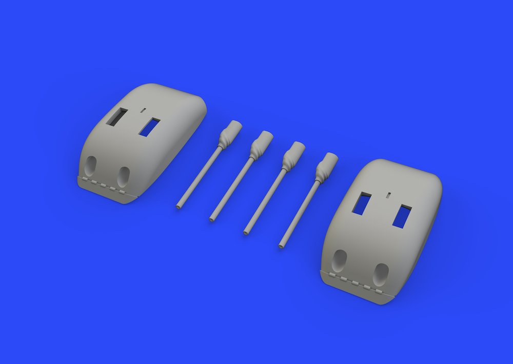 Additions (3D resin printing) 1/72 Focke-Wulf Fw-190A-5/U12 gun pods (designed to be used with Eduard kits)