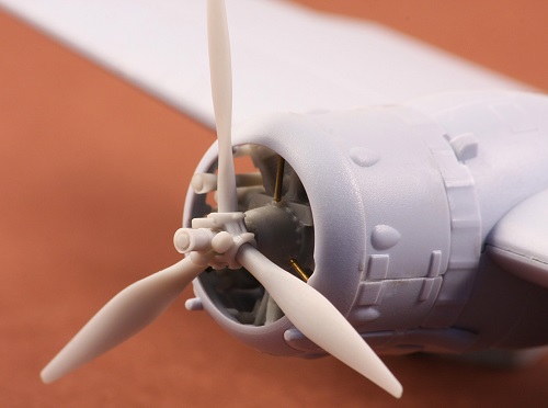 Additions (3D resin printing) 1/72 Bristol Blenheim Mk.I propeller set (designed to be used with Airfix kits)