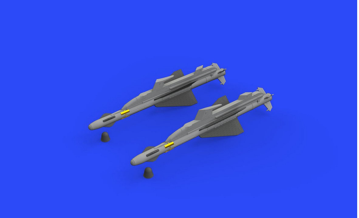 Additions (3D resin printing) 1/48 R-23T missiles for Mikoyan MiG-23 (designed to be used with Eduard kits and Trumpeter kits)