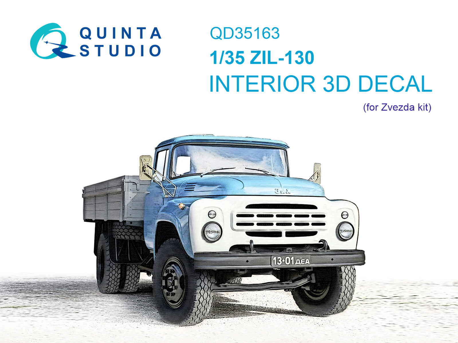 ZiL-130 3D-Printed & coloured Interior on decal paper (Zvezda)