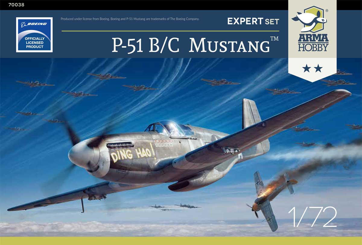 Model kit 1/72 North-American P-51B/C Mustang Expert Set  (Arma Hobby)