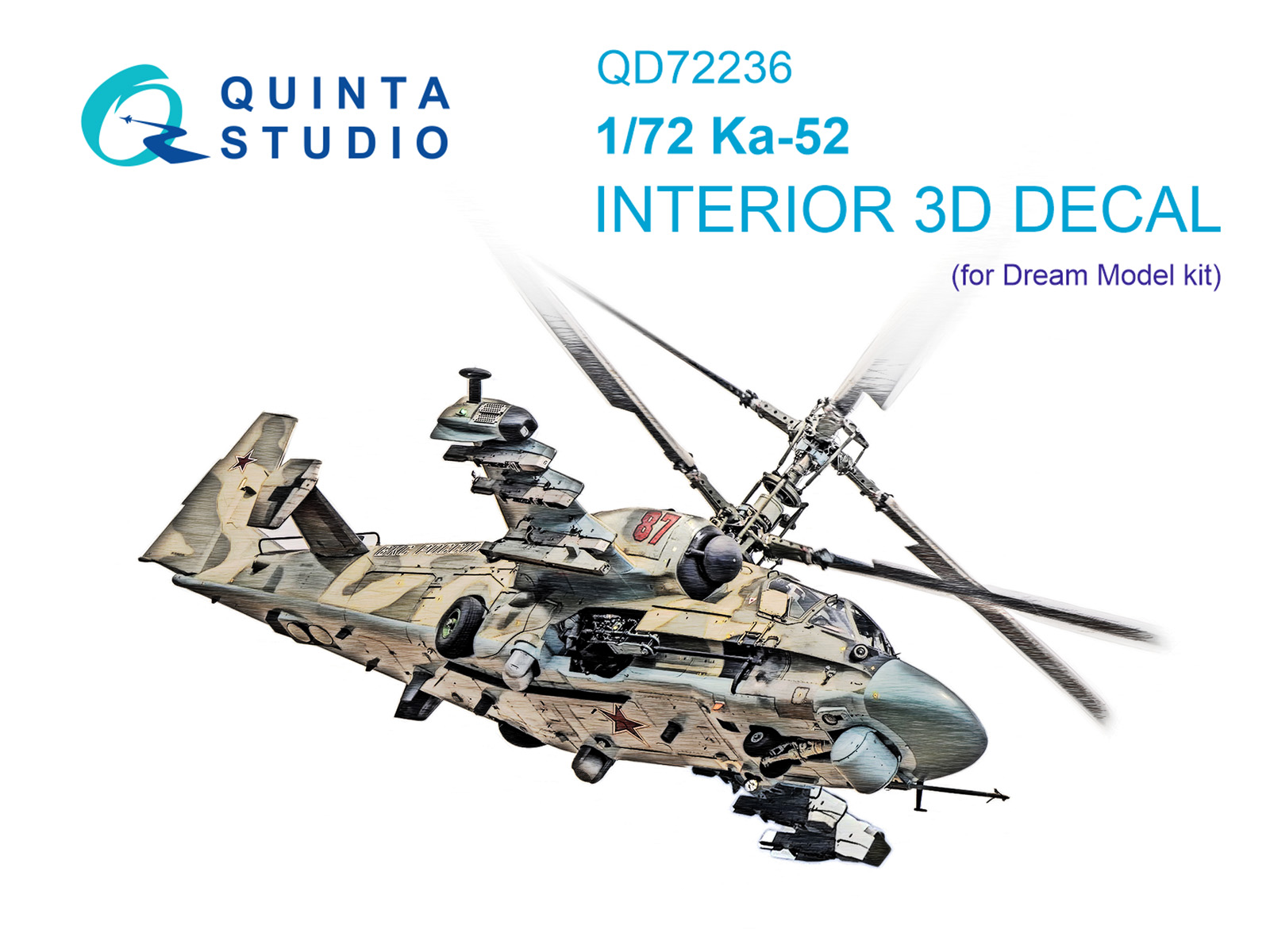 Ka-52 3D-Printed & coloured Interior on decal paper (Dream Model)