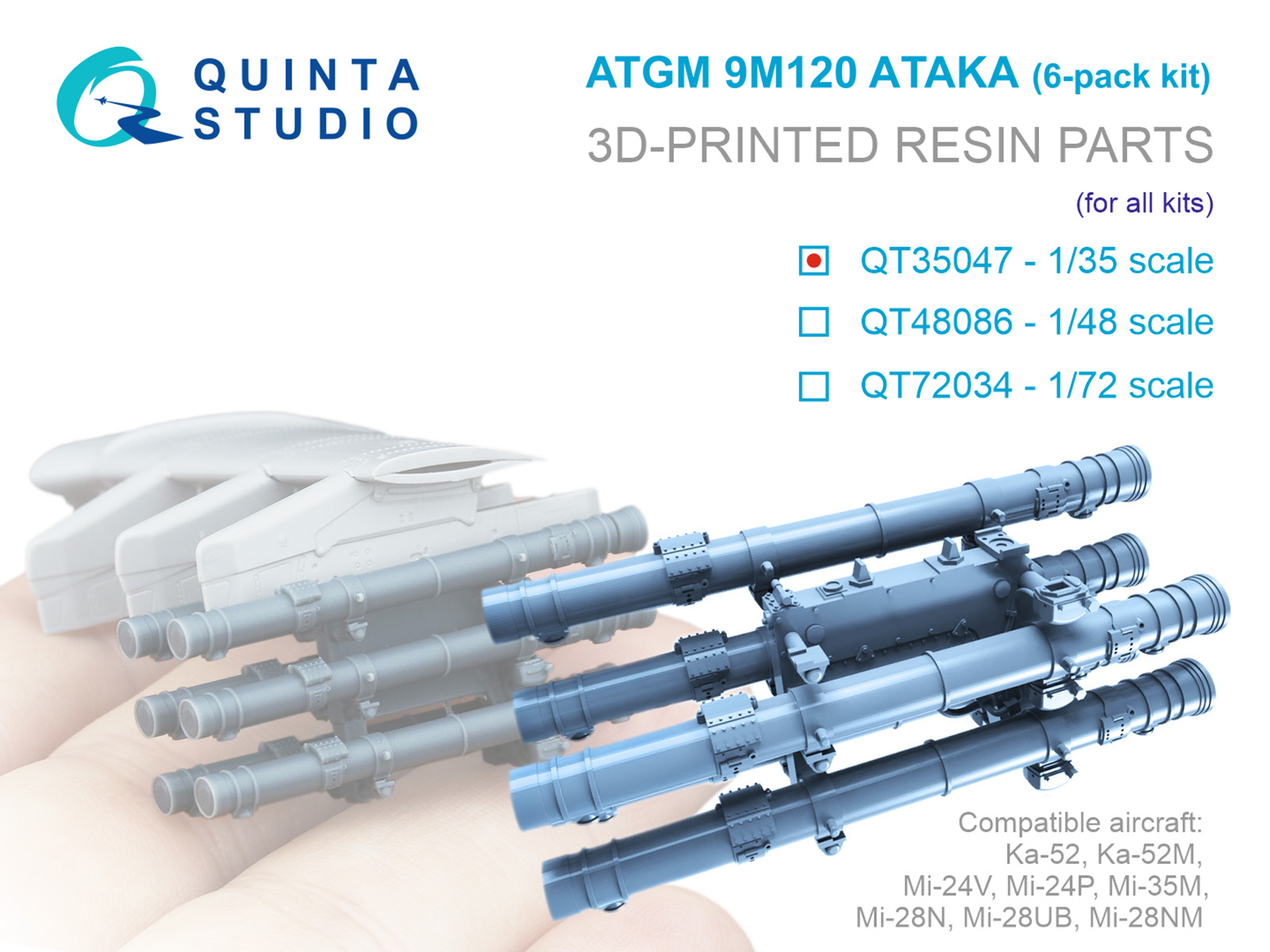 9M120 Ataka ATGM, six-pack kit for Ka-52, Mi-24/35, Mi-28 (for all kits) 