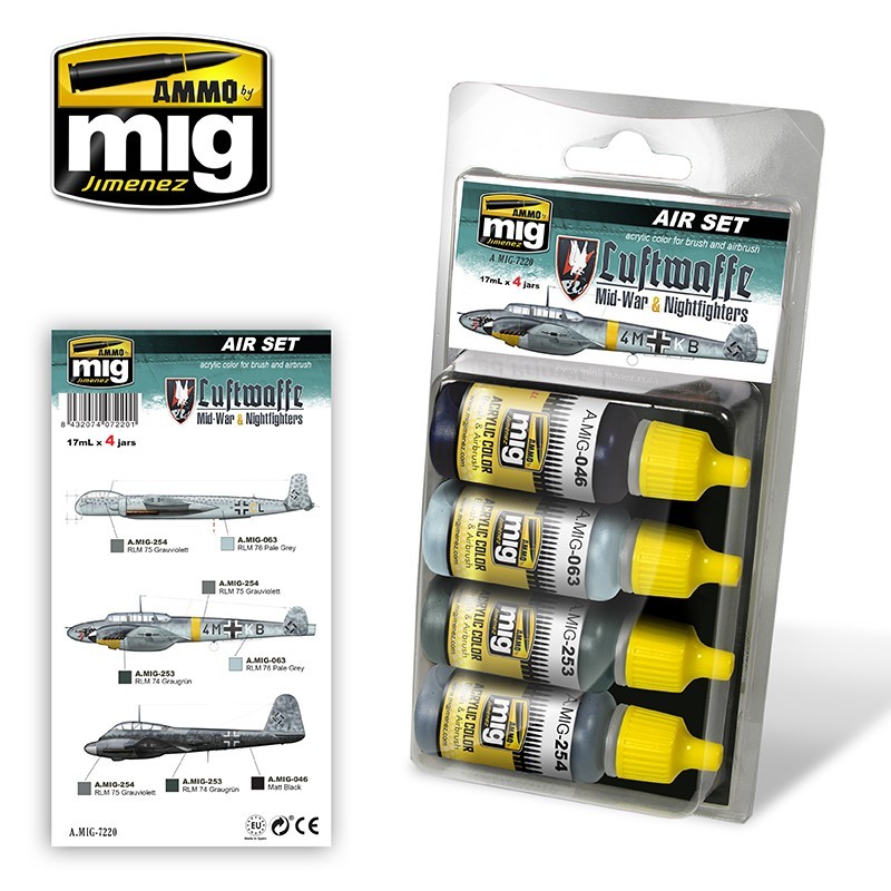 Luftwaffe Mid-War & Nightfighters (Ammo Mig) (4x17ml) 