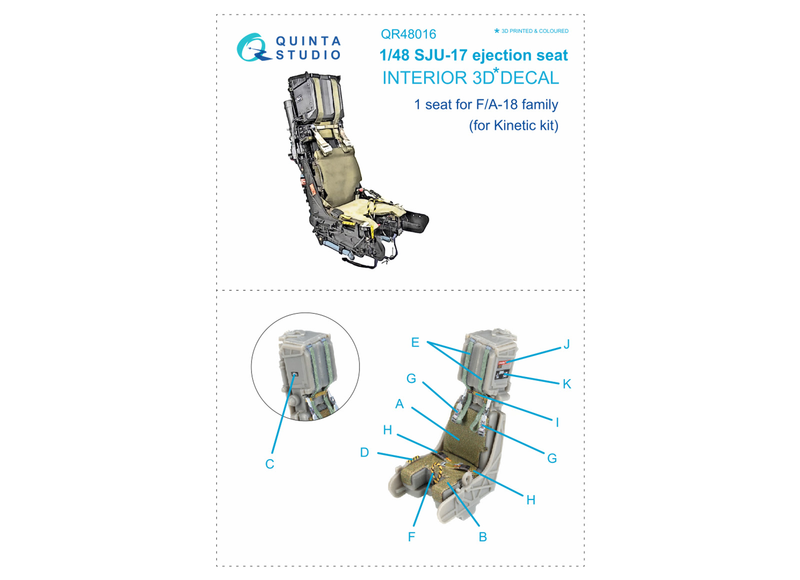 SJU-17 ejection seat for F/A-18 family (Kinetic)