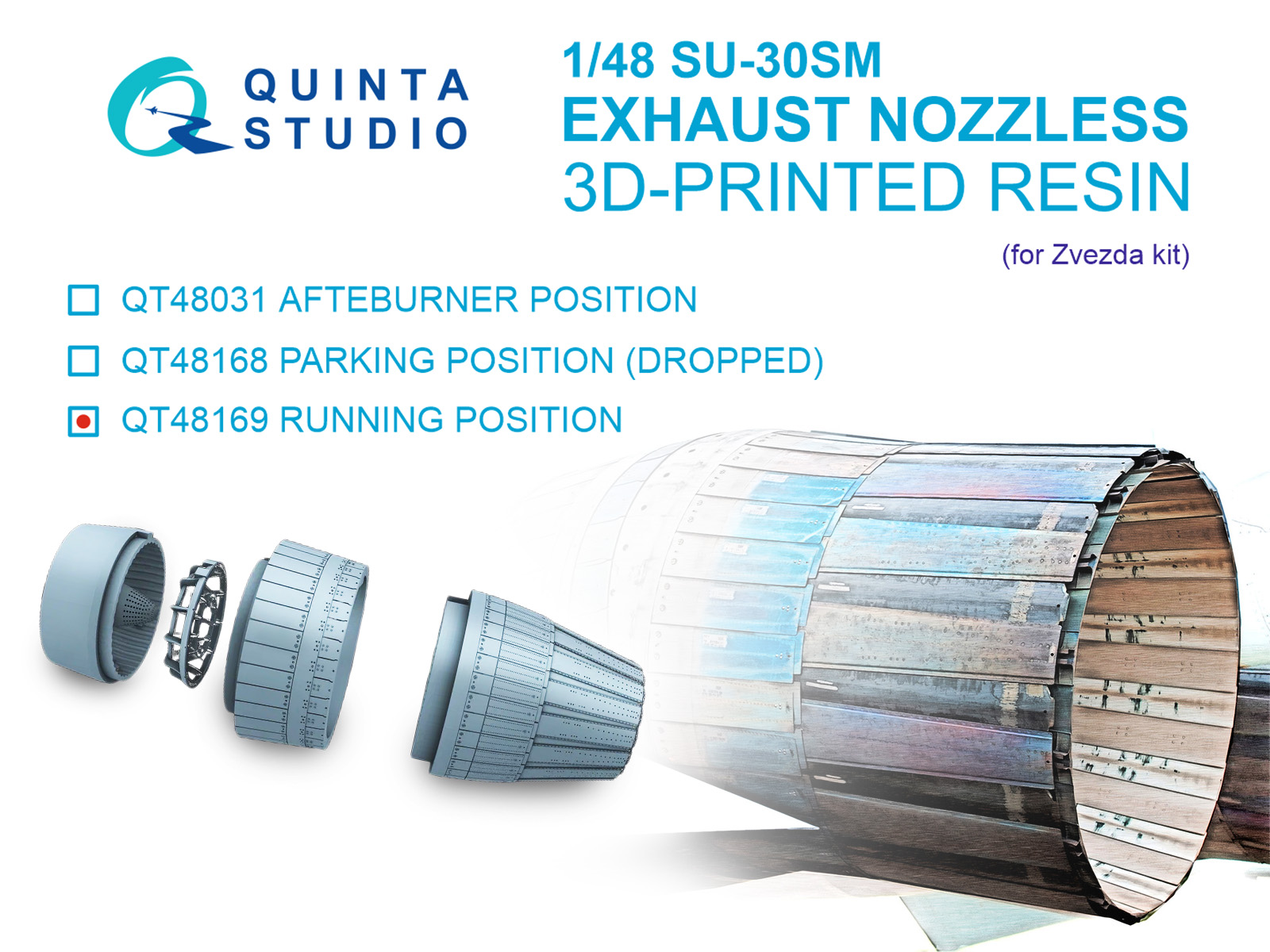 Su-30SM Exhaust Nozzles (Engines Running) (Zvezda)