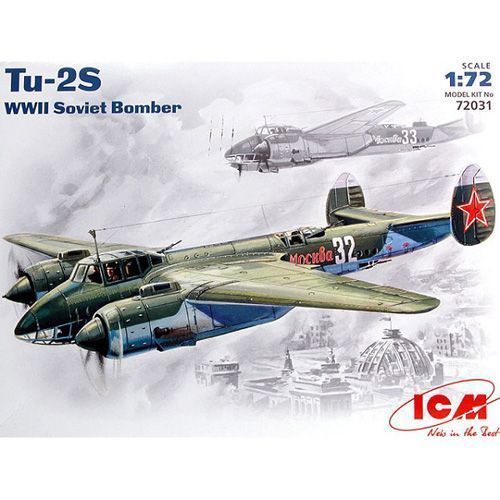 Model kit 1/72 Tupolev Tu-2 WWII Soviet Bomber (ICM)