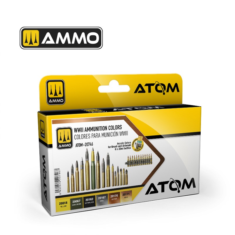 ATOM WWII Ammunition Colors 20 ml x 6 (Ammo Mig)