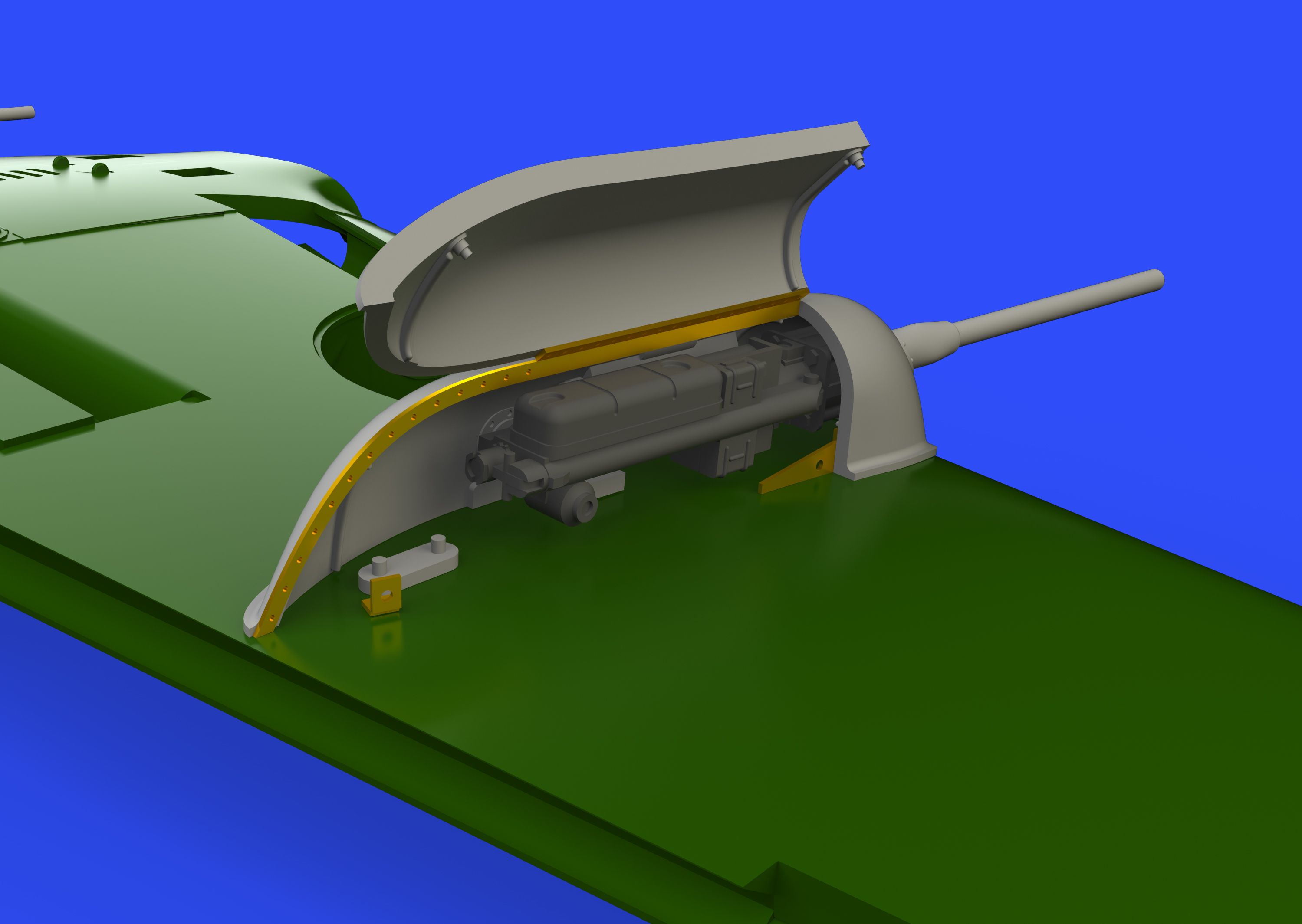 Additions (3D resin printing) 1/48      Messerschmitt Bf-109G-6 gun pods (designed to be with Tamiya kits)