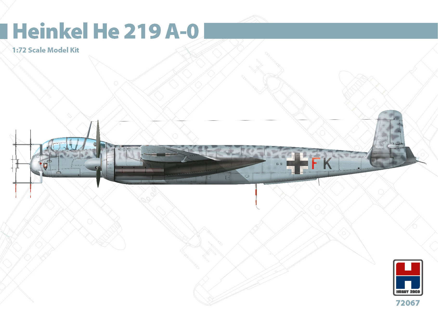 Model kit 1/72 Heinkel He-219A-0 (Hobby 2000)