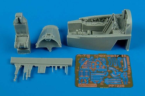 Additions (3D resin printing) 1/72 LTV A-7E Corsair II (early version) cockpit set (designed to be used with Hobby Boss kits) 