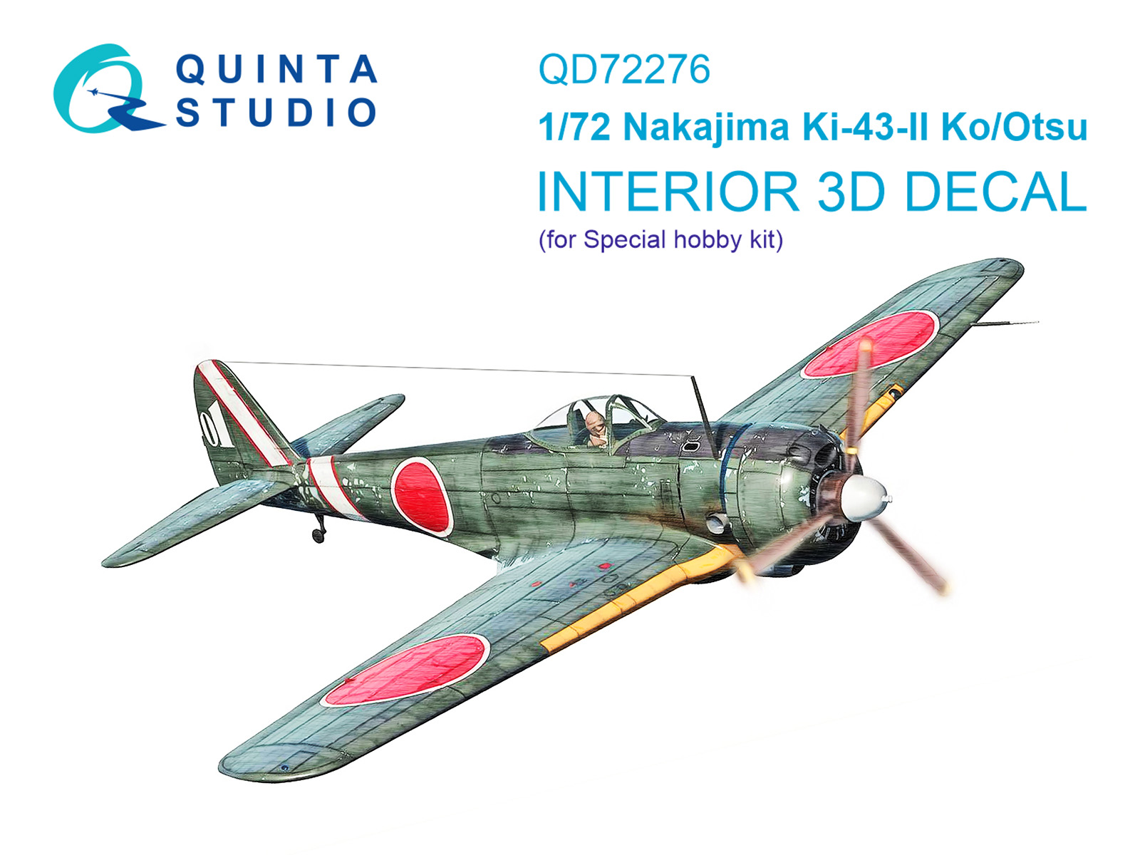 Ki-43 II Ko/Otsu 3D-Printed & coloured Interior on decal paper (Special hobby)