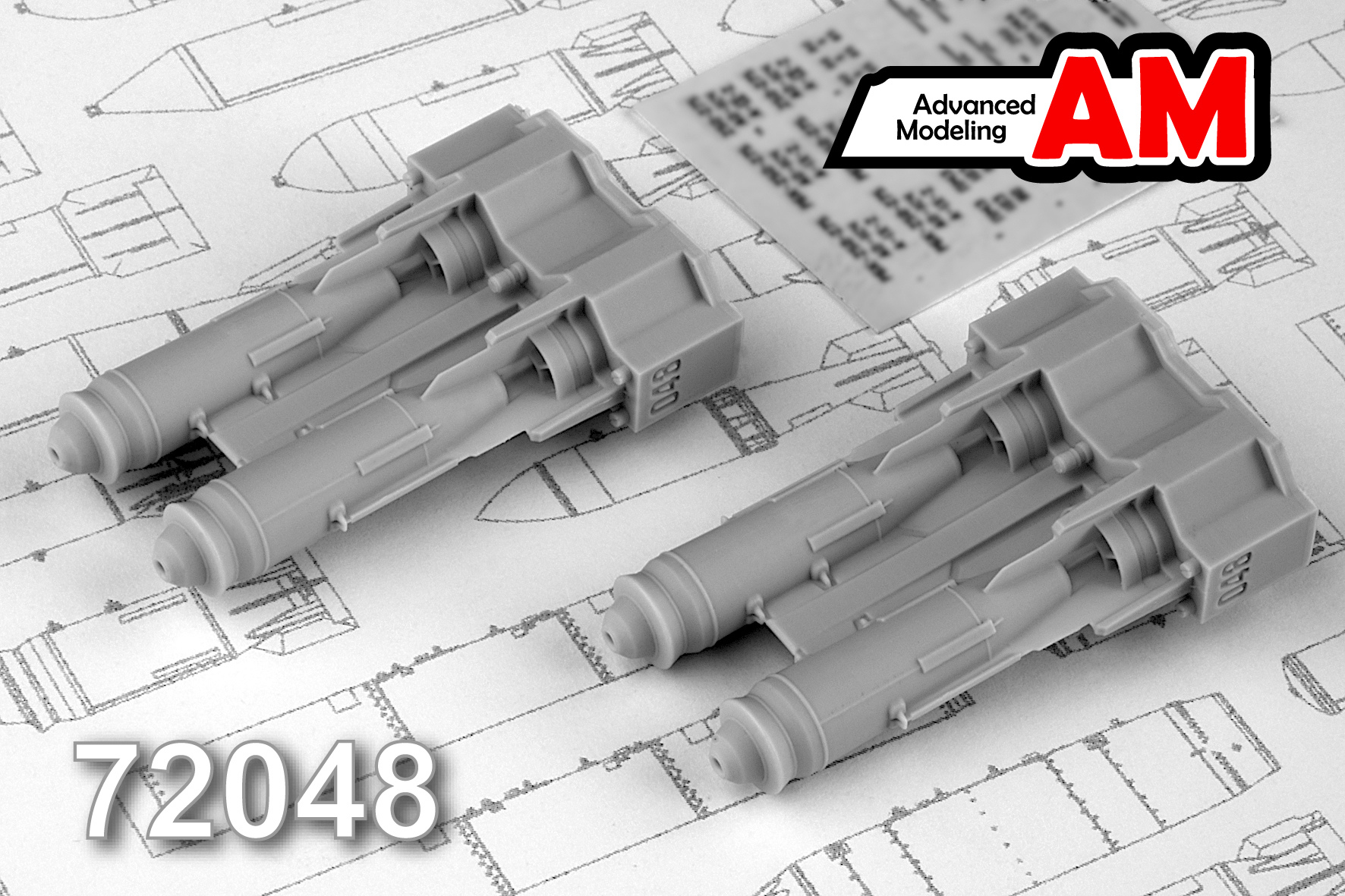 Additions (3D resin printing) 1/72 FAB-250 M-54 High-Explosive 250 kg bomb (Advanced Modeling) 