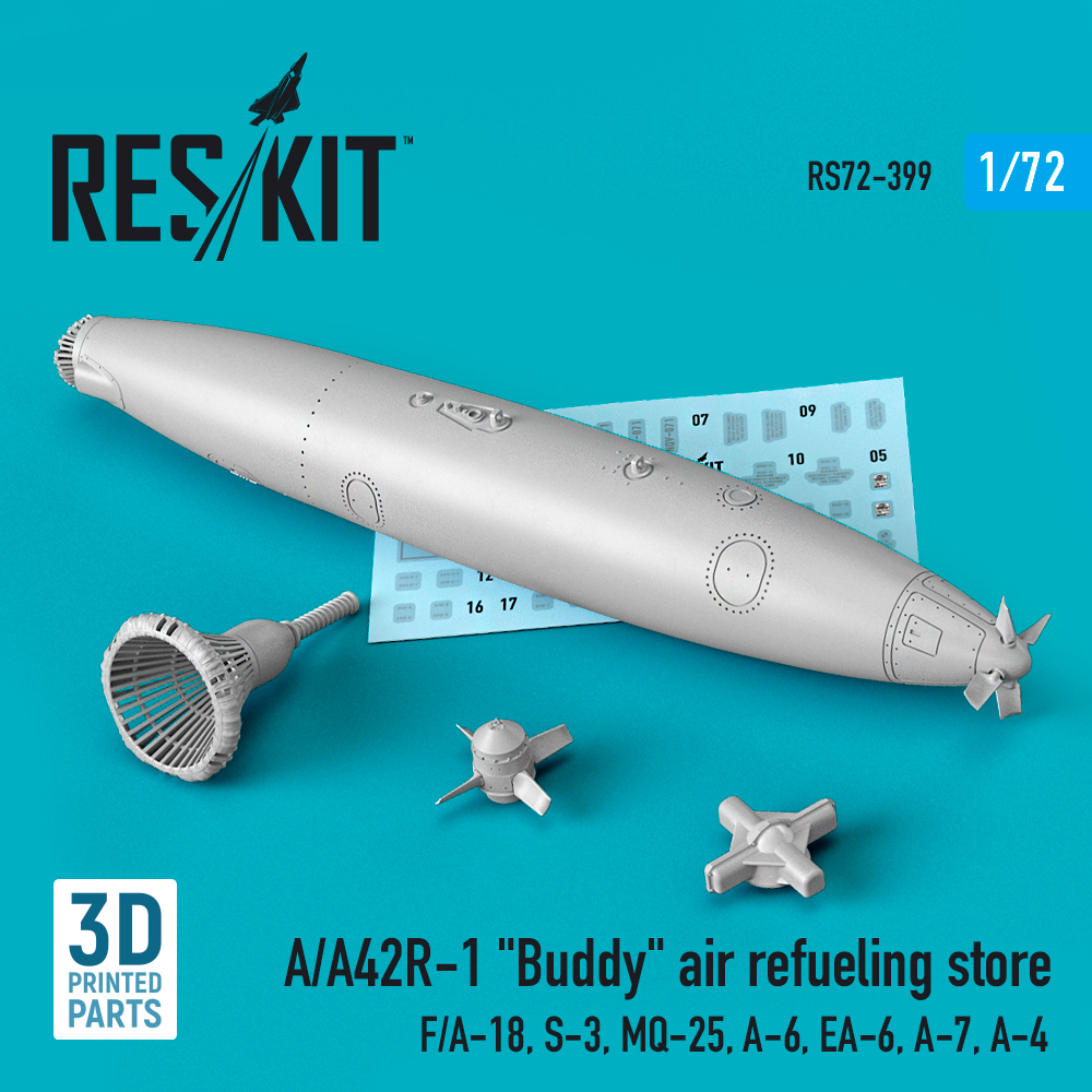 Additions (3D resin printing) 1/72 A/A42R-1 "Buddy" air refueling store (1 pcs) (ResKit)