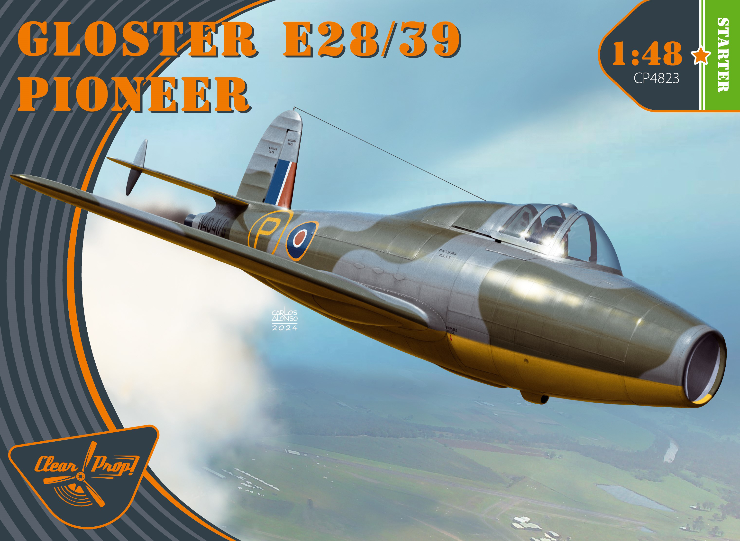 Model kit 1/48 Gloster E28/39 Pioneer Starter kit (Clear Prop)