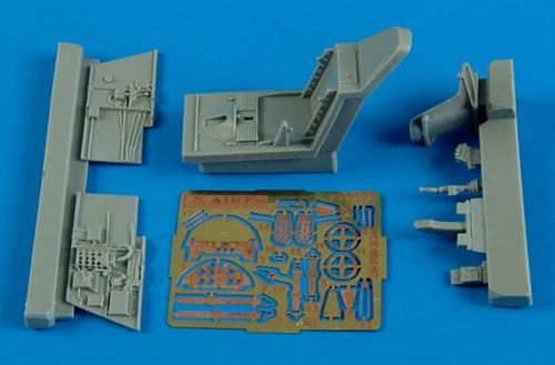 Additions (3D resin printing) 1/72 Messerschmitt Bf-109E-3/Bf-109E-4 cockpit set (designed to be used with Airfix kits) 