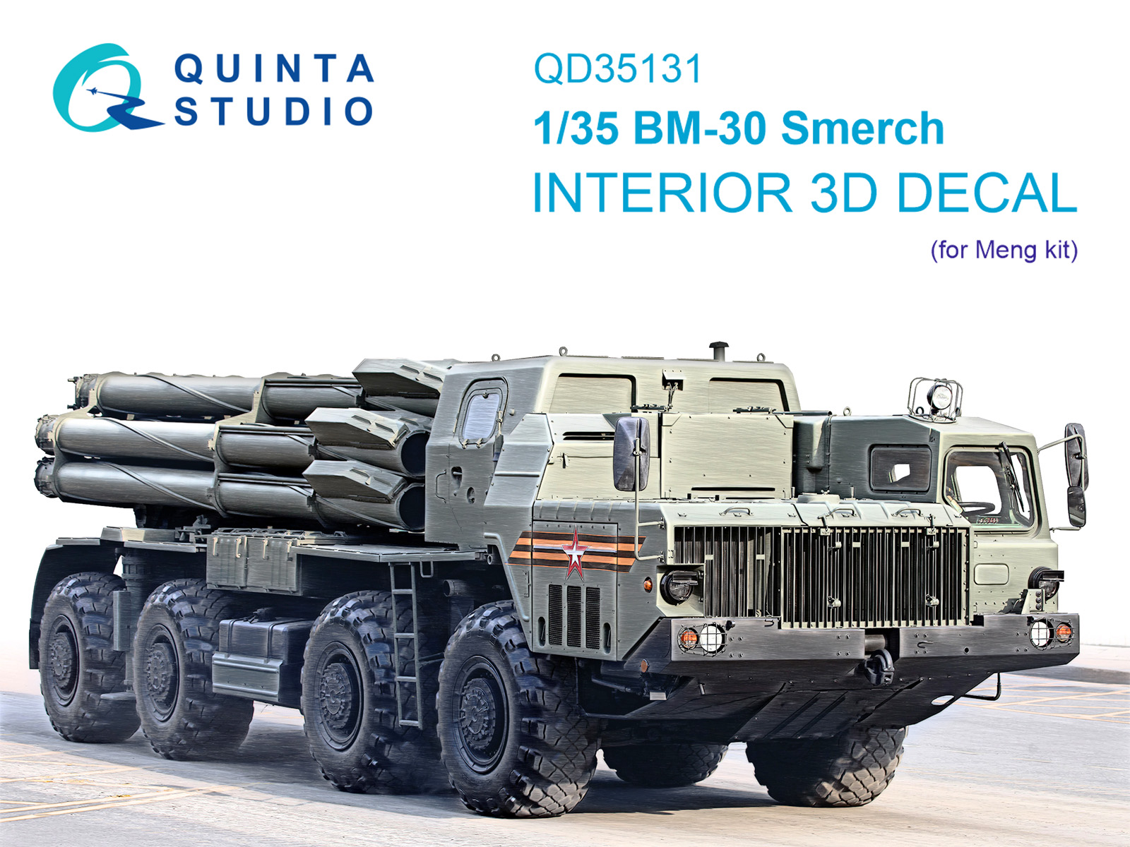 BM-30 Smerch 3D-Printed & coloured Interior on decal paper (Meng)