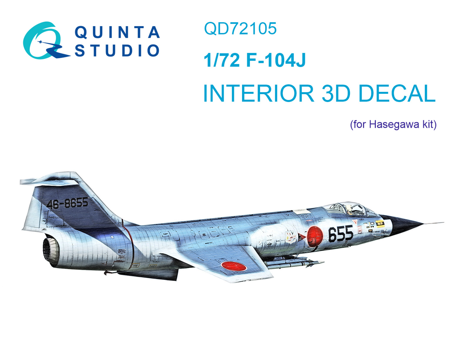 F-104J 3D-Printed & coloured Interior on decal paper (Hasegawa)