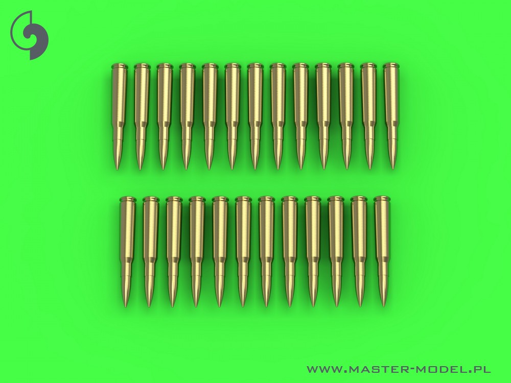 Military vehicle detailing sets (metal) 1/35 Browning .50 caliber (12.7mm) - cartridges (25pcs)