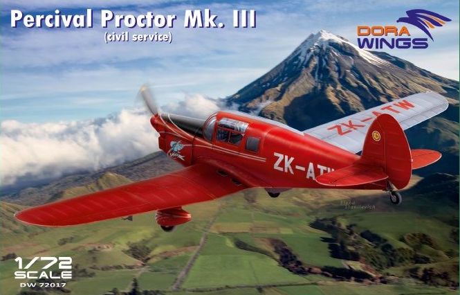 Model kit 1/72 Percival Proctor Mk.III in civil service  (Dora Wings)