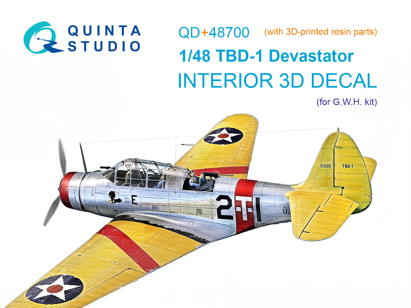 TBD-1 Devastator 3D-Printed & coloured Interior on decal paper (GWH)