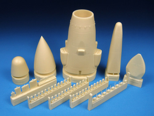 Additions (3D resin printing) 1/72 Rockwell B-1B Lancer Nose and Tail Correction Set - Late Contains