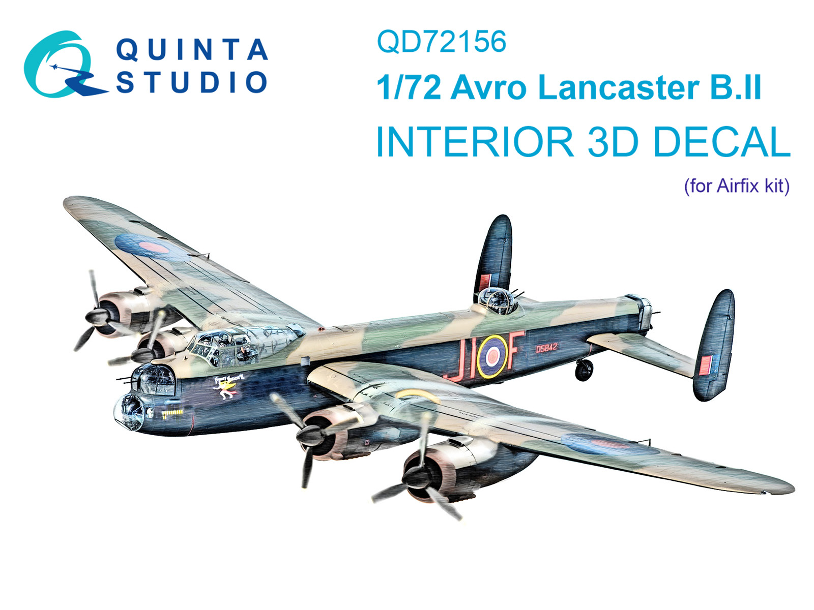 Avro Lancaster B.II 3D-Printed & coloured Interior on decal paper (Airfix)