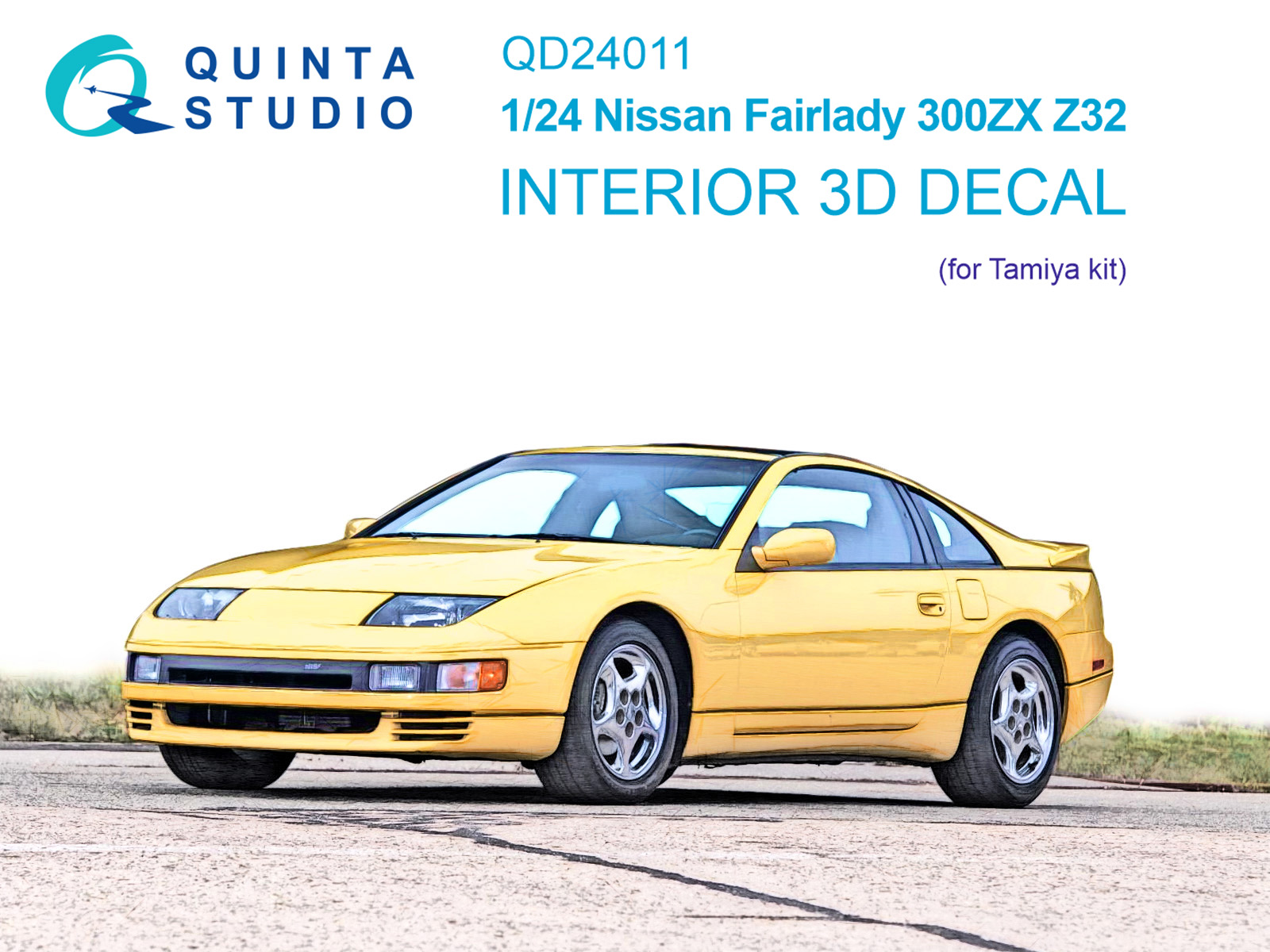 Nissan Fairlady 300ZX Z32 3D-Printed & coloured Interior on decal paper (Tamiya)