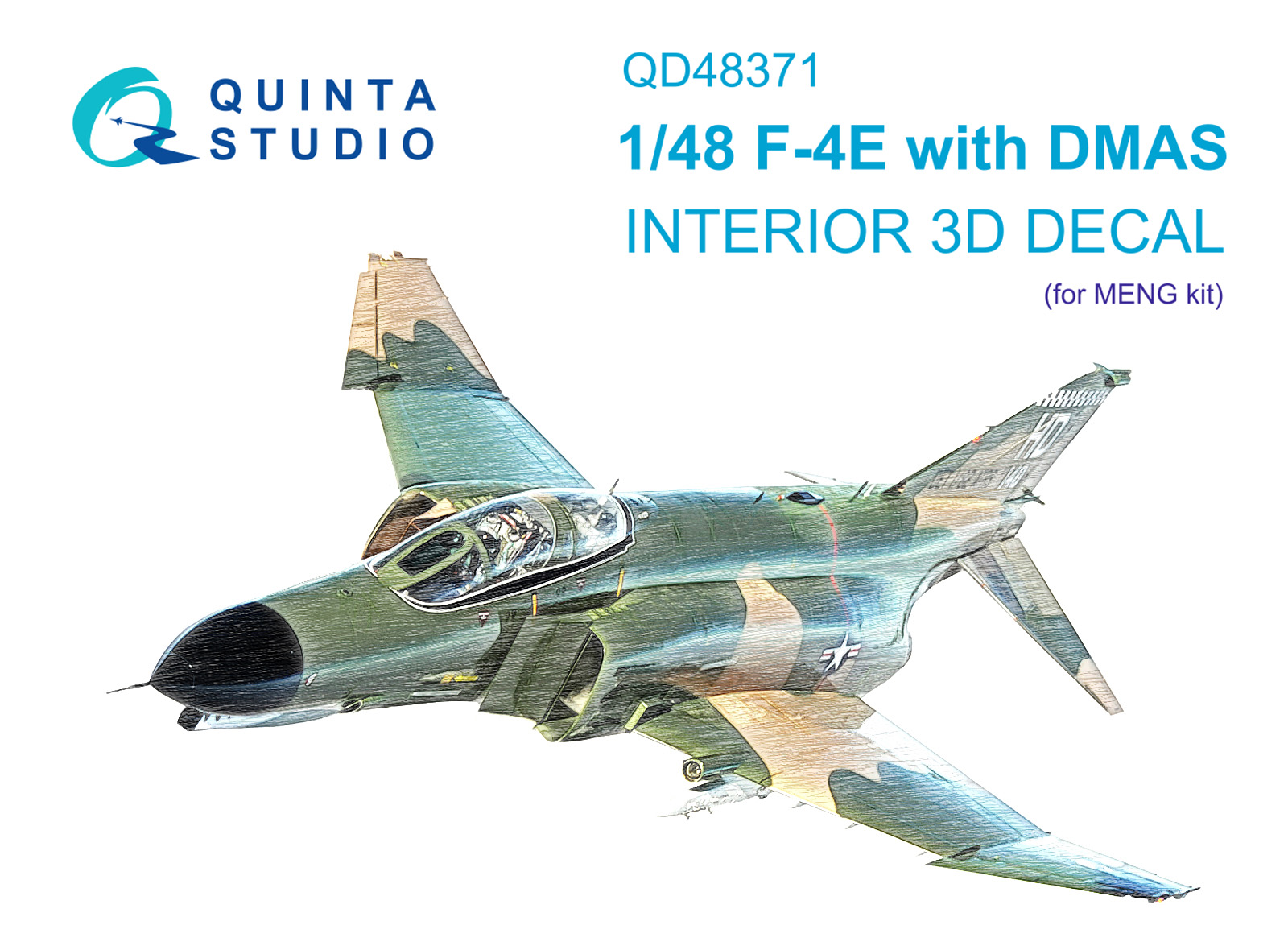 F-4E with DMAS 3D-Printed & coloured Interior on decal paper (Meng)