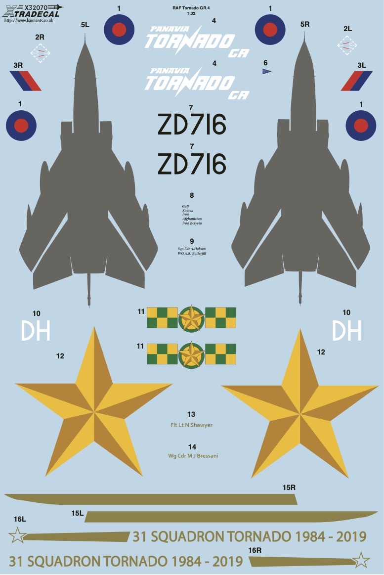 thumbnail image 2 of Euro Decals Panavia Tornado GR.4/4A Stencils – 1:72 Scale, Water Slide Decals ED72-118 2 of 2